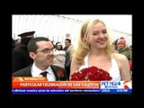 Particular celebración: 100 parejas contraen matrimonio en el mirador del Empire State en Nueva York