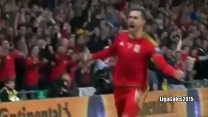 ---Wales vs Andorra 2-0 Euro Qualifers 2015 Aaron Ramsey Goal HD