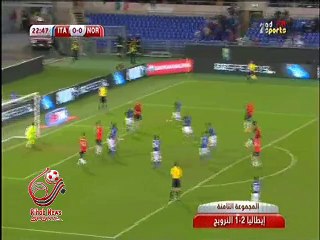 اهداف ايطاليا 2-1 النرويج