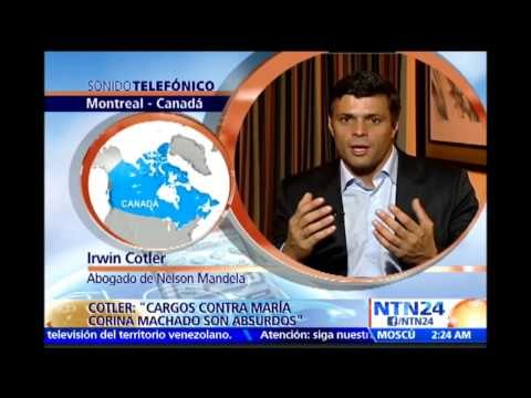 Irwin Cotler, abogado de Leopoldo López, habló en NTN24 sobre el caso del opositor venezolano