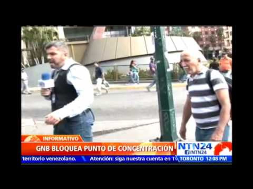 GNB bloquea la Plaza de Venezuela tras la marcha de las ollas vacías convocada por la oposición