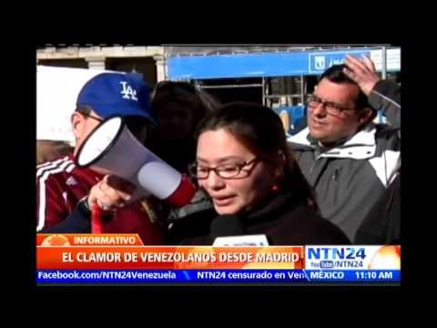 Venezolanos marchan por las calles de Madrid exigiendo el adelanto de las elecciones presidenciales
