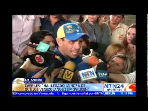 Henrique Capriles convoca a todos los venezolanos a movilización de calle contra el Gobierno