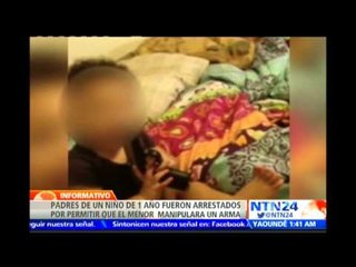 Arrestan en EE.UU. a padres de un bebé de 1 año por permitir que el menor manipulara un arma