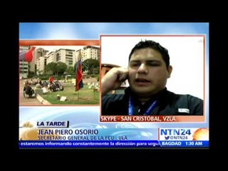 "Movimiento Estudiantil no está llamando a un paro nacional": Secretario General de la FCU-ULA