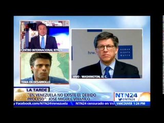 “Lo que le corresponde al Gobierno de Vzla es la liberación de Leopoldo López”: José Miguel Vivanco