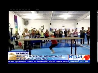 La edad no es un problema: Mujer de 86 años muestra su asombrosa habilidad como gimnasta