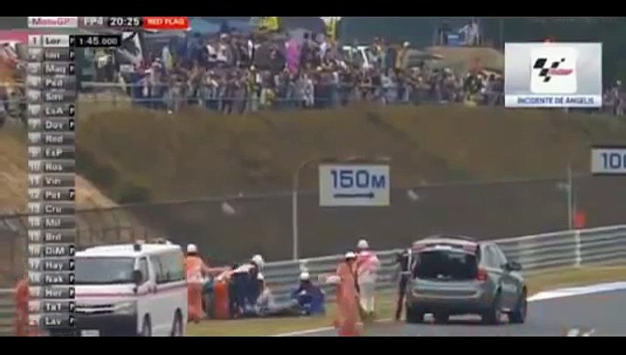 Alex de Angelis Huge Crash In Japanese Grand Prix Moto GP (VIDEO)