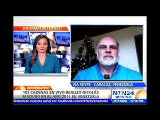 Balance de emisiones de Nicolás Maduro transmitidas por televisión y radio durante el 2014