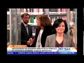 Inauguran biblioteca pública en Madrid en honor al fallecido Gabriel García Márquez