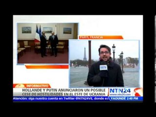 Putin y Hollande abogan por poner fin al derramamiento de sangre en Ucrania