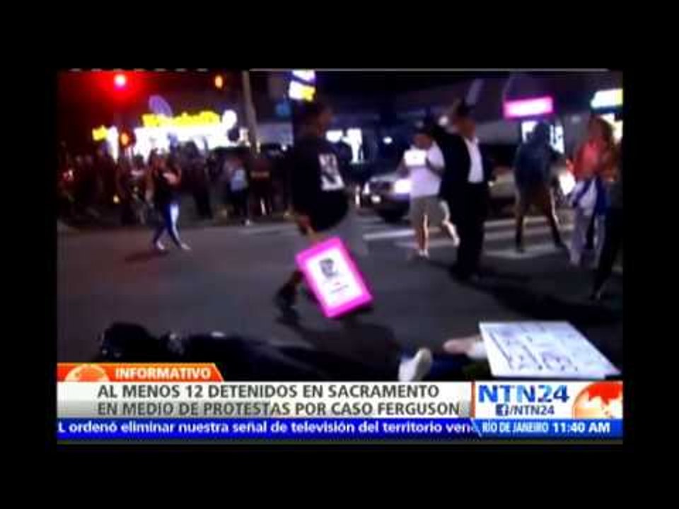 Al menos 12 personas son detenidas durante las protestas en Sacramento por el caso de Michael Brown