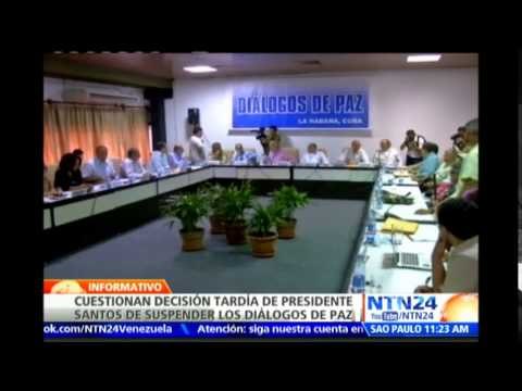 Cuestionan reacción tardía de Juan Manuel Santos de suspender diálogos de paz con las FARC
