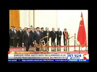 Peña Nieto rechaza actos violentos por caso Iguala y advierte que el Estado puede “usar la fuerza”