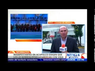 Manifestantes que protestan se enfrentan con la Policía en aeropuerto de Acapulco