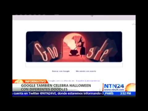 Espantapájaros, cuervos y brujas hacen parte de los 'doodles' de Google para celebrar Halloween