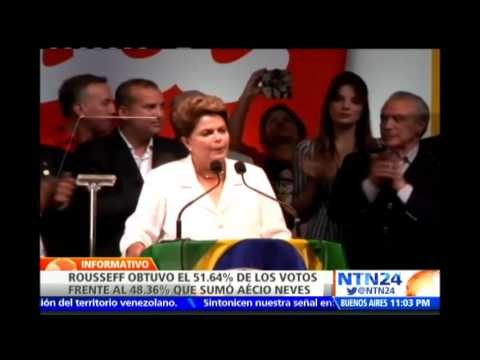 Dilma Rousseff hace un llamado a la paz durante discurso de reelección en Brasil
