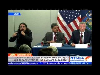 Autoridades entregan reporte del primer caso de Ébola en Nueva York