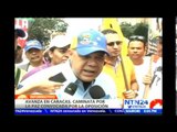 Avanza en Caracas caminata por la paz convocada por la oposición