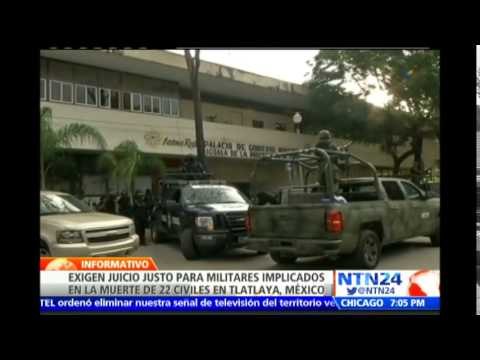 Manifestantes exigen juicio para militares acusados de asesinar civiles en municipio mexicano