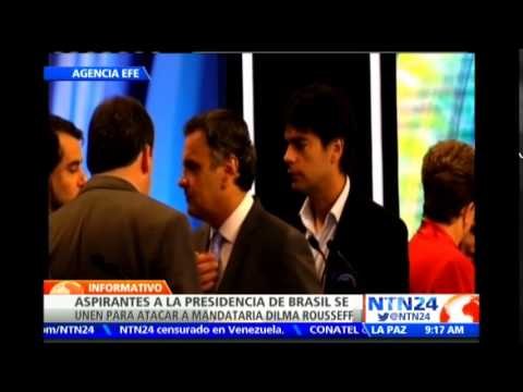 Opositores en Brasil lanzan duras críticas contra Rousseff en debate televisivo previo a elecciones