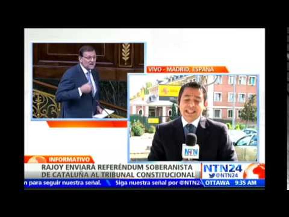 Mariano Rajoy presenta recursos jurídicos ante Tribunal Constitucional contra referendo de Cataluña
