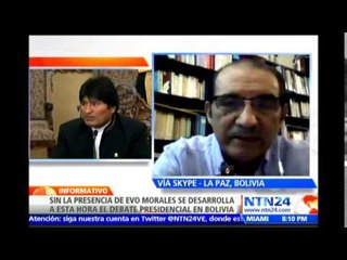 Morales no participa en el único debate presidencial en Bolivia previo a la primera vuelta
