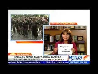 Marta Lucía Ramírez analiza borradores de acuerdos de paz divulgados por gobierno colombiano