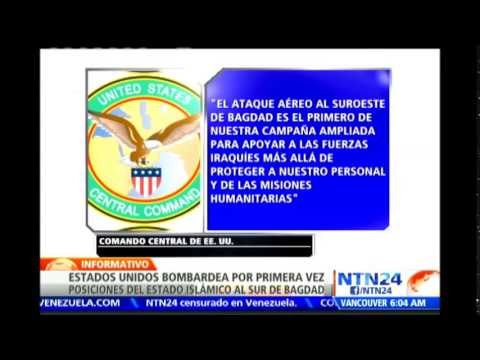 EE.UU. amplía bombardeos aéreos en Irak y ataca por primera vez posiciones del EI al sur de Bagdad