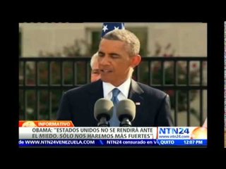 "Estados Unidos no se rinde al miedo" del terrorismo: Obama en el aniversario del 11 de septiembre