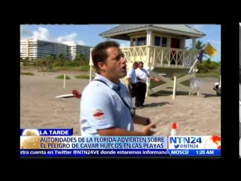 Autoridades de Florida alertan sobre cavar huecos en playas debido a que han causado varias muertes