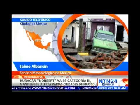 Huracán Norbert alcanza categoría tres generando una alerta máxima en el Pacífico mexicano