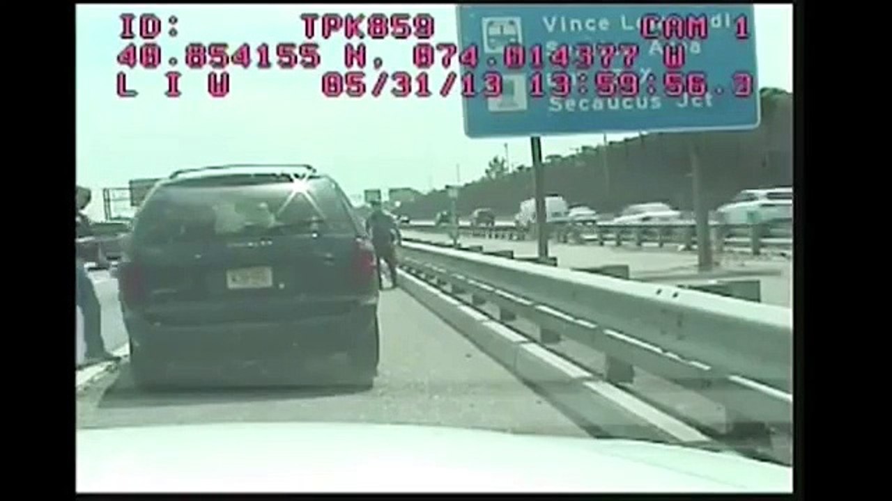 Bergen County Police And State Police Have Confrontation On New Jersey Turnpike.