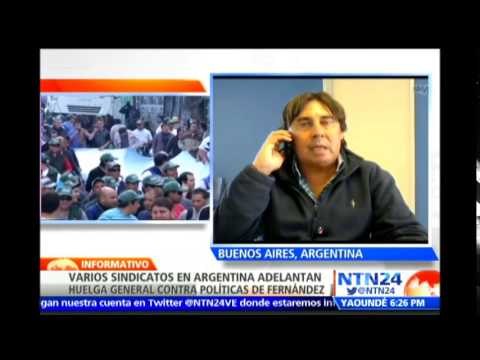Líder sindical de Argentina insiste en NTN24 que la huelga está motivada en sus derechos laborales