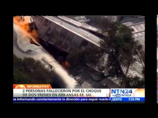Choque de trenes con químicos tóxicos provoca la muerte de dos personas en EE.UU.