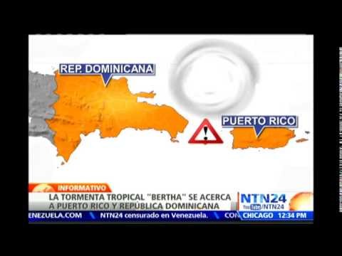 P.Rico comienza a sentir con fuertes lluvias vientos los efectos de la tormenta tropical Bertha