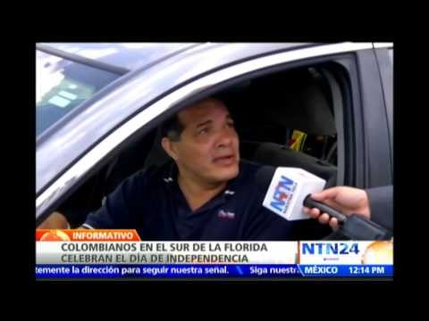 Así celebran cientos de colombianos residentes en el sur de Florida los 204 años de Independencia