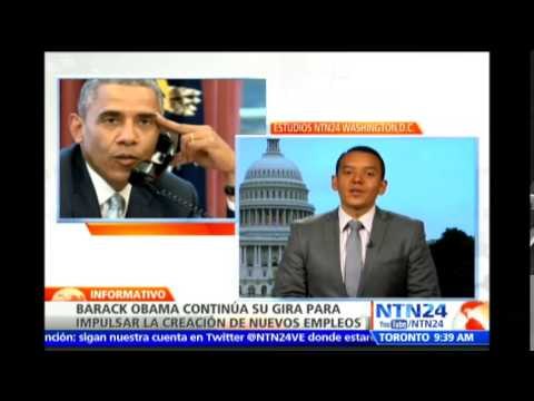 Barack Obama avanza en su gira para impulsar la creación de empleos en la unión americana