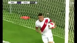 Gol Paolo Guerrero, Peru vs Chile, Eliminatorias 2018
