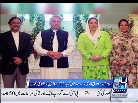 Ishaq Dar Invites Politicians for sign in Charter of Economy