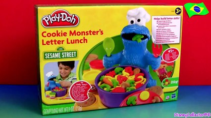 PLAY DOH Almoço Sopa de Letrinhas Monstro de Biscoito Play Doh Cookie Monster Letter Lunch