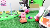 Pig George da Familia Peppa Pig Cai Ambulância do Playmobil Novelinha em Português