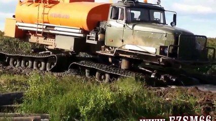 crazy russian truck at work, most power full tuck in action, russian truck monster off roa