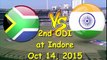 Watch Live India v South Africa 2nd ODI at Holkar Cricket Stadium, indorer, 14 October, 2015