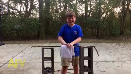 Boy Can't Break His Karate Stick - Last Night's AFV Winner