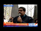 Presidente Maduro visitó barriada panameña y gritó consignas contra la invasión estadounidense