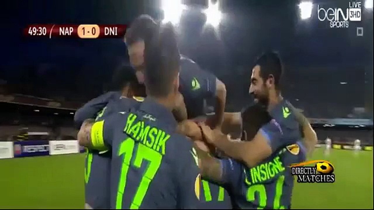Napoli - Dnipro risultato finale: 1-1 gol Europa League