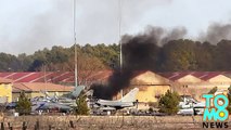 F-16 greco caduto in Spagna: le drammatiche immagini dell'incidente