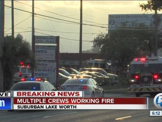 Multiple crews working fire