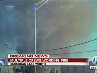 Multiple crews working fire